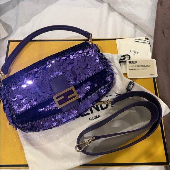 Fendi Handbags - Fendi Purple Sequin Baguette (Sex and the City)